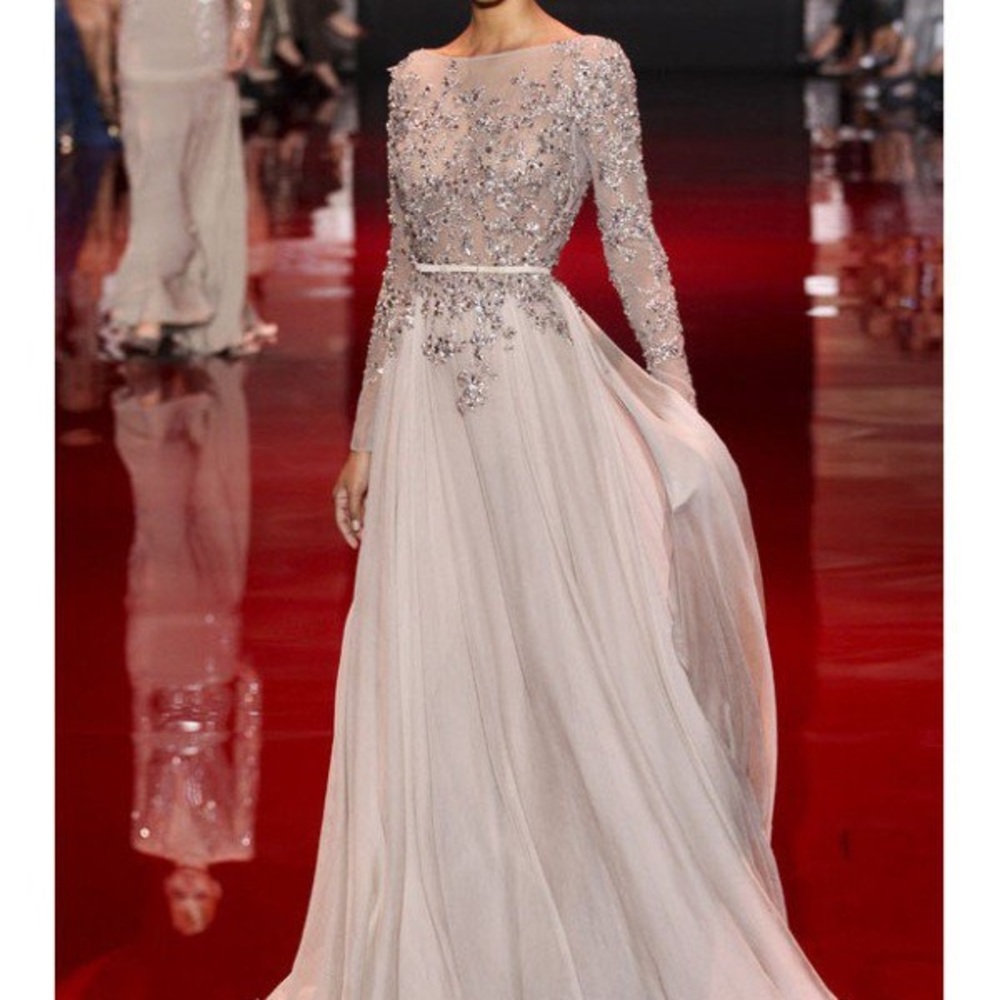 A-line evening gown